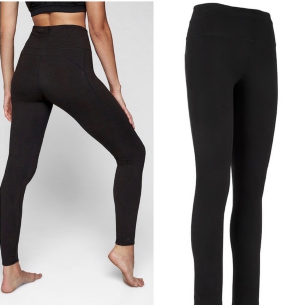 NWT Athleta Organic Cotton Be Present Tight Black. Size S Petite.